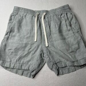 J.Crew Men's Green Linen Baird Mcnutt Drawstring Shorts Size S Casual